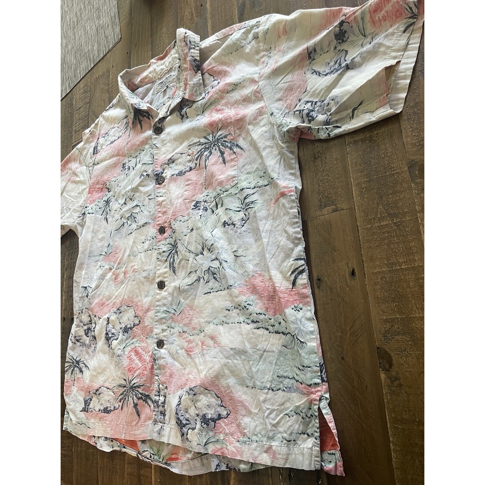 Iron & Resin Shirt Mens XL Hawaiian Tropical Button Down Beach Casual